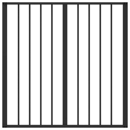 Dog Gate 6 pcs Black 80 x 80 cm Galvanised Steel
