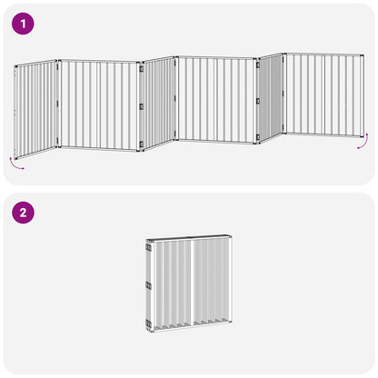 Dog Gate 6 pcs Black 80 x 80 cm Galvanised Steel