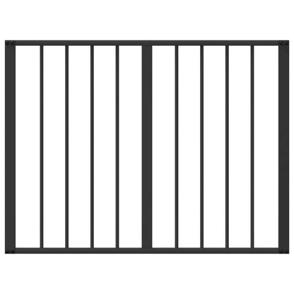 Dog Gate 4 pcs Black 80 x 60 cm Galvanised Steel