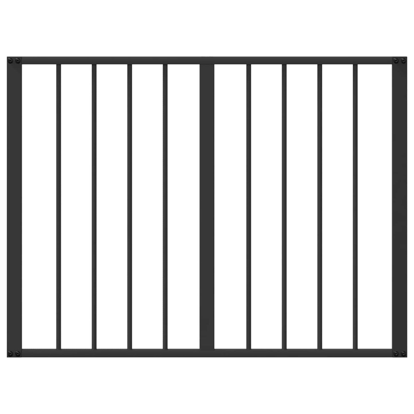 Dog Gate 8 pcs Black 80 x 60 cm Galvanised Steel