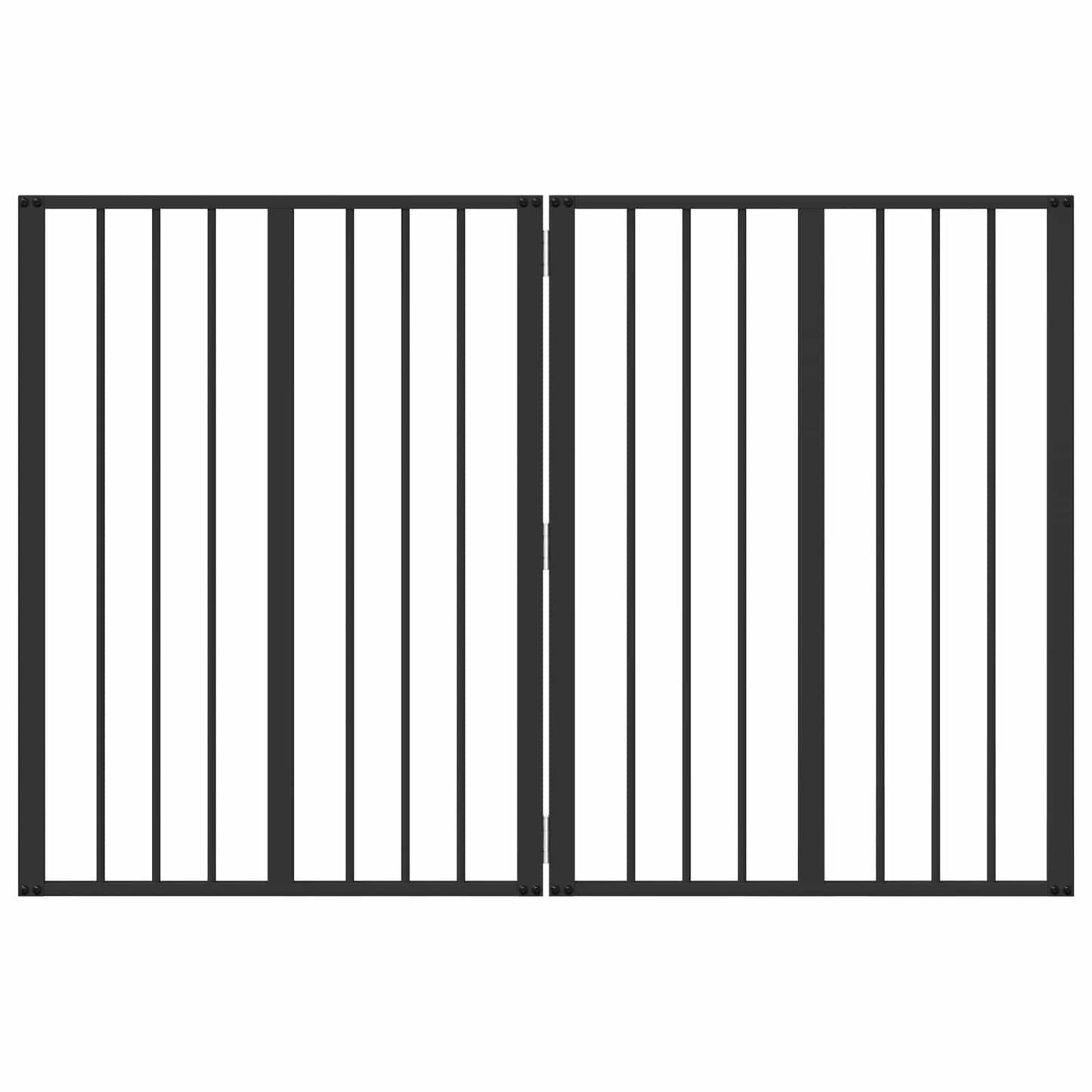 Dog Gate 2 pcs Black 60 x 80 cm Galvanised Steel