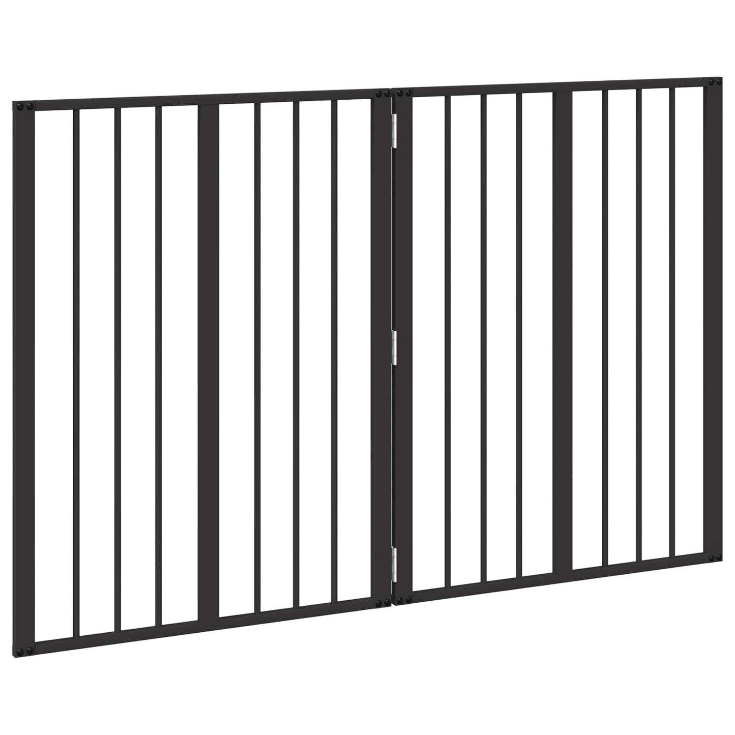 Dog Gate 2 pcs Black 60 x 80 cm Galvanised Steel