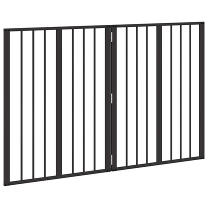 Dog Gate 2 pcs Black 60 x 80 cm Galvanised Steel