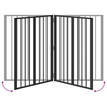 Dog Gate 4 pcs Black 60 x 80 cm Galvanised Steel