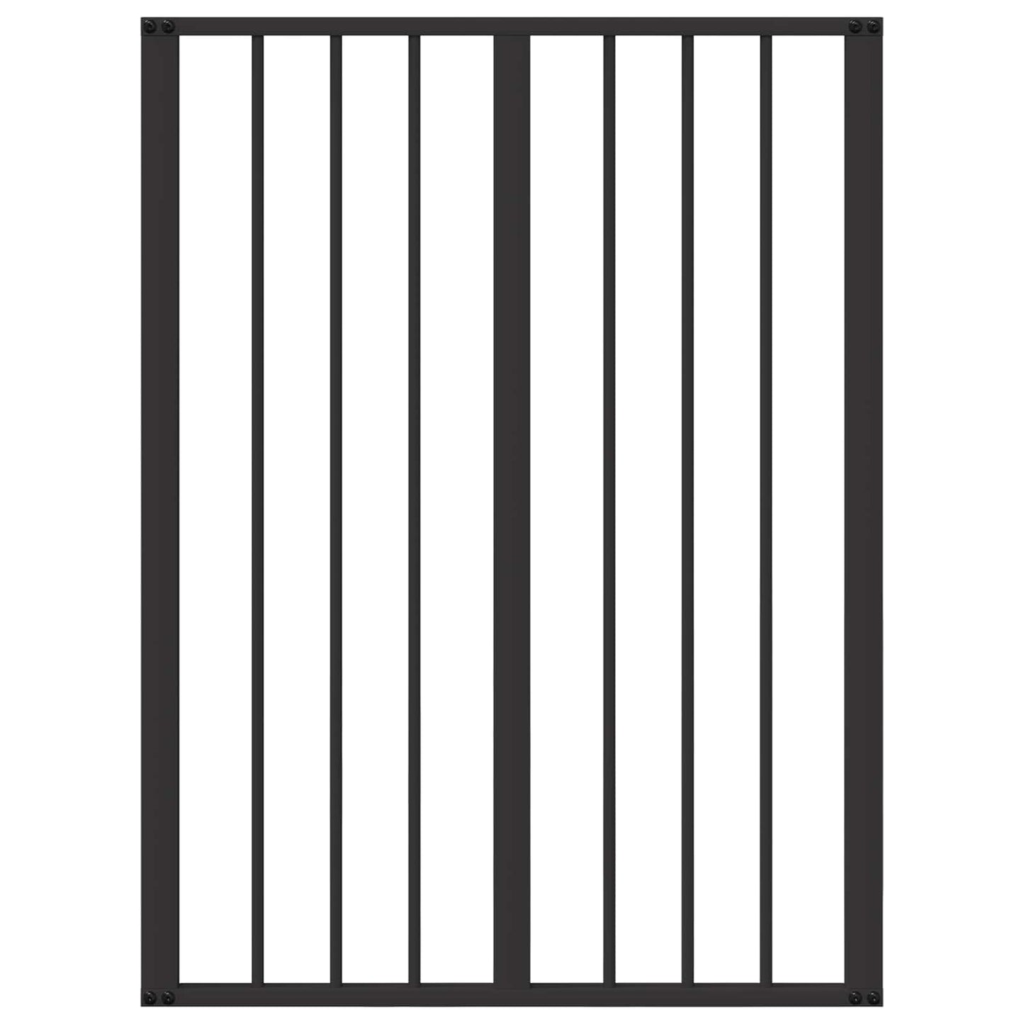Dog Gate 6 pcs Black 60 x 80 cm Galvanised Steel