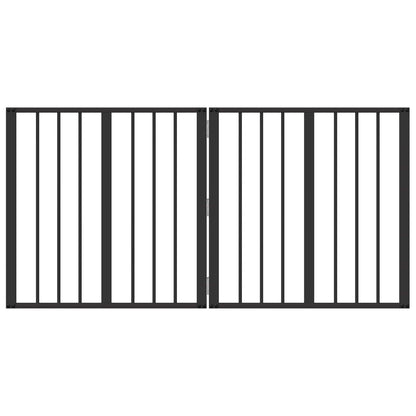 Dog Gate 2 pcs Black 60 x 60 cm Galvanised Steel