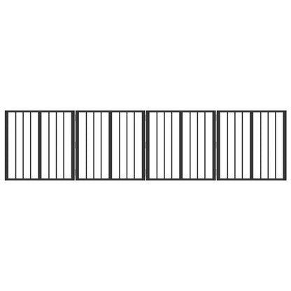 Dog Gate 4 pcs Black 60 x 60 cm Galvanised Steel