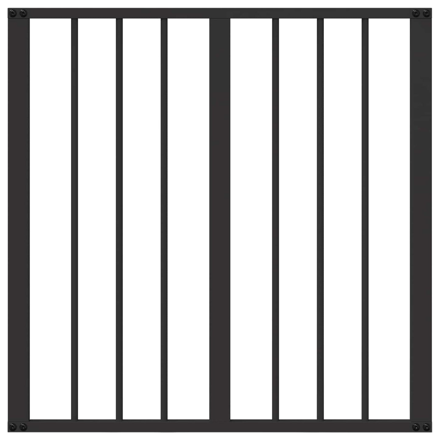 Dog Gate 4 pcs Black 60 x 60 cm Galvanised Steel