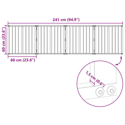 Dog Gate 4 pcs Black 60 x 60 cm Galvanised Steel