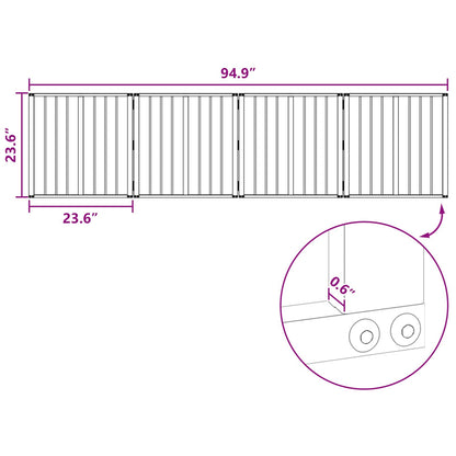 Dog Gate 4 pcs Black 60 x 60 cm Galvanised Steel