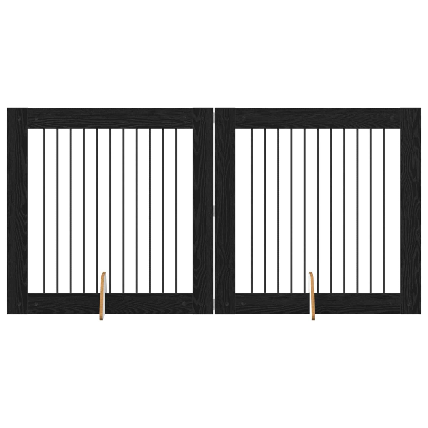 Dog Gate with Stands 2 pcs Black Oak 100 x 100 cm