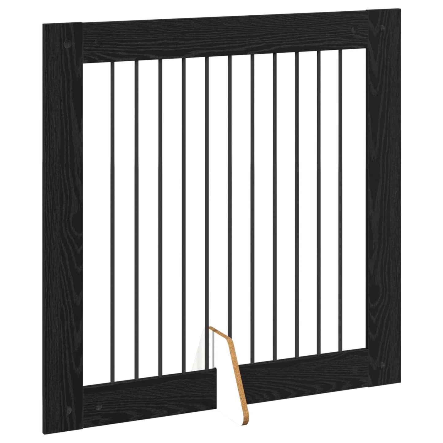 Dog Gate with Stands 2 pcs Black Oak 100 x 100 cm