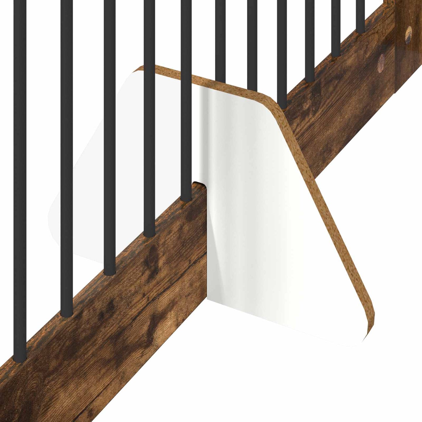 Foldable Dog Gate with Stands 2 pcs Smoked Oak 200.5 cm