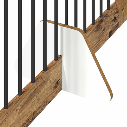 Dog Gate with Stands 2 pcs Old Wood 100 x 100 cm