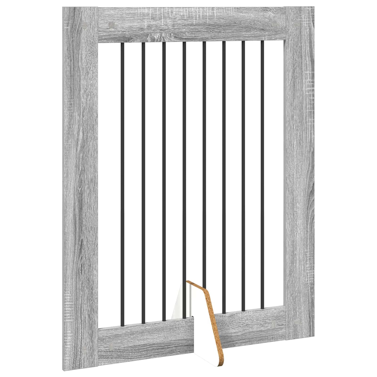 Foldable Dog Gate with Stands 2 pcs Grey Sonoma 160.5 cm