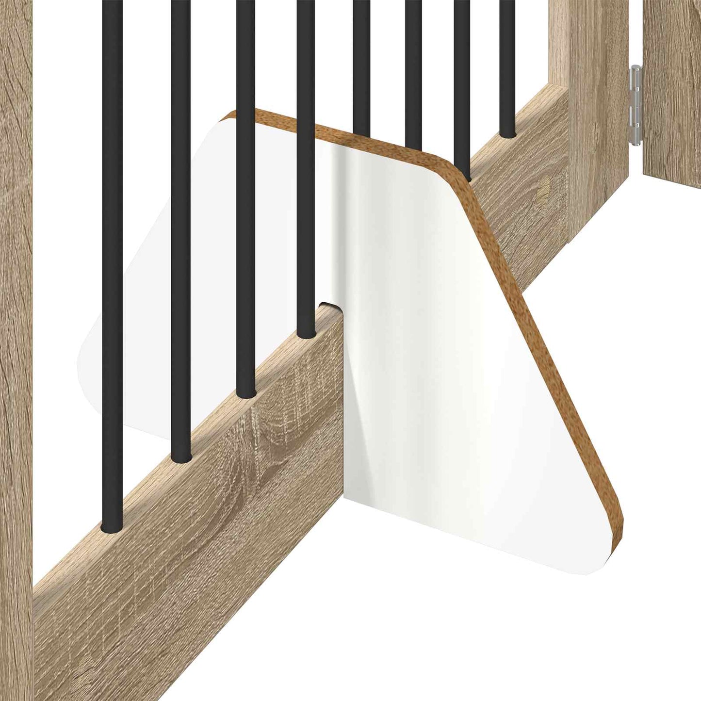 Foldable Dog Gate with Stands 4 pcs Sonoma Oak 321 cm