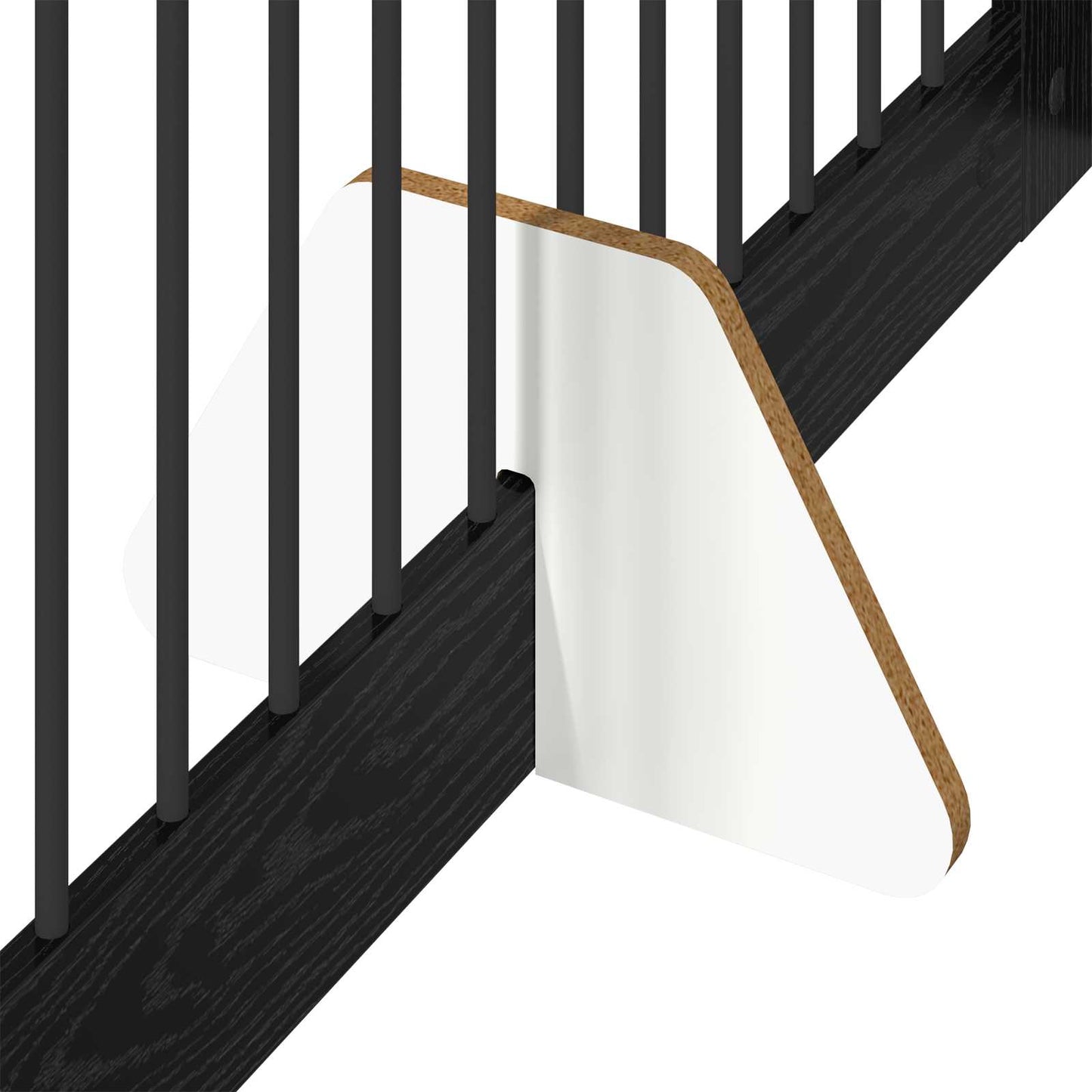 Foldable Dog Gate with Stands 2 pcs Black Oak 200.5 cm