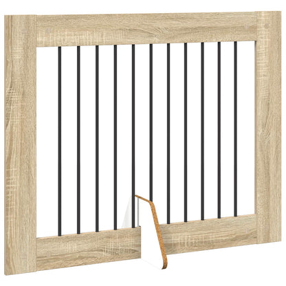 Foldable Dog Gate with Stands 2 pcs Sonoma Oak 200.5 cm