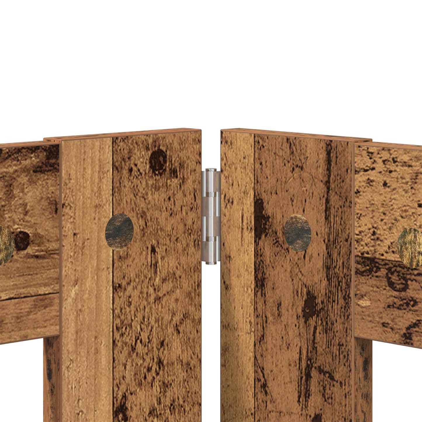 Dog Gate with Stands 2 pcs Old Wood 100 x 80 cm Engineered Wood