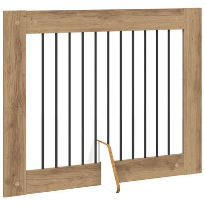 Foldable Dog Gate with Stands 2 pcs Artisan Oak 200.5 cm