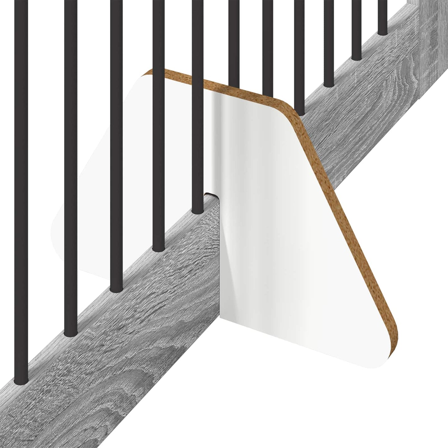 Dog Gate with Stands 4 pcs Grey Sonoma 100 x 80 cm