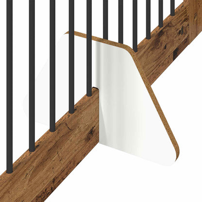 Foldable Dog Gate with Stands 4 pcs Old Wood 401 cm