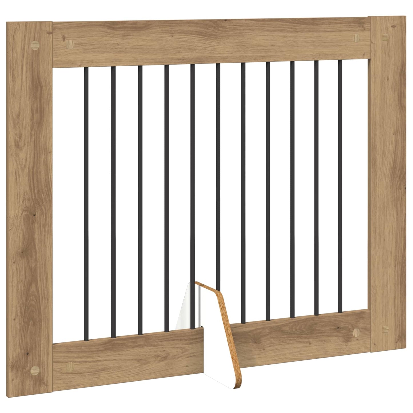 Foldable Dog Gate with Stands 4 pcs Artisan Oak 401 cm