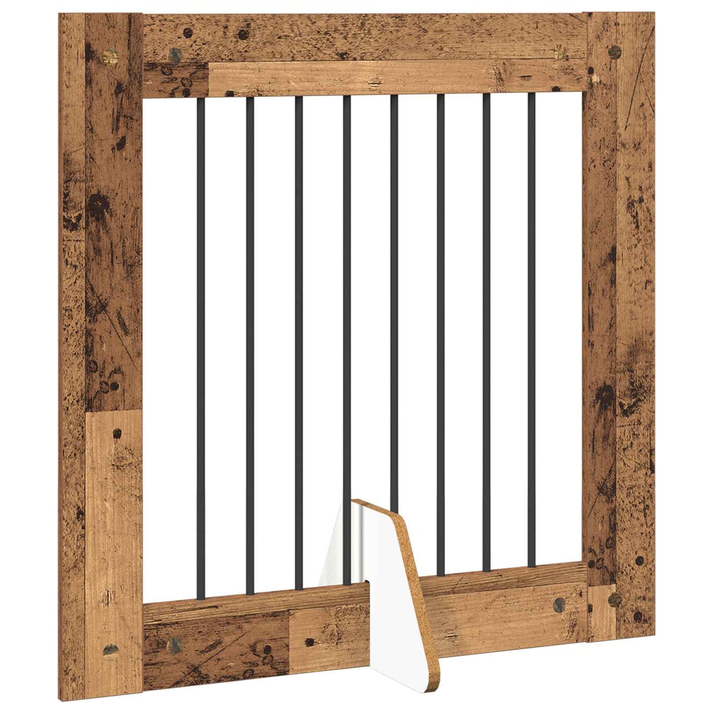 Dog Gate with Stands 2 pcs Old Wood 80 x 80 cm Engineered Wood