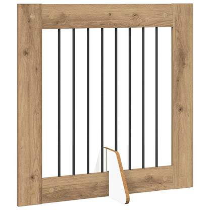 Foldable Dog Gate with Stands 2 pcs Artisan Oak 160.5 cm