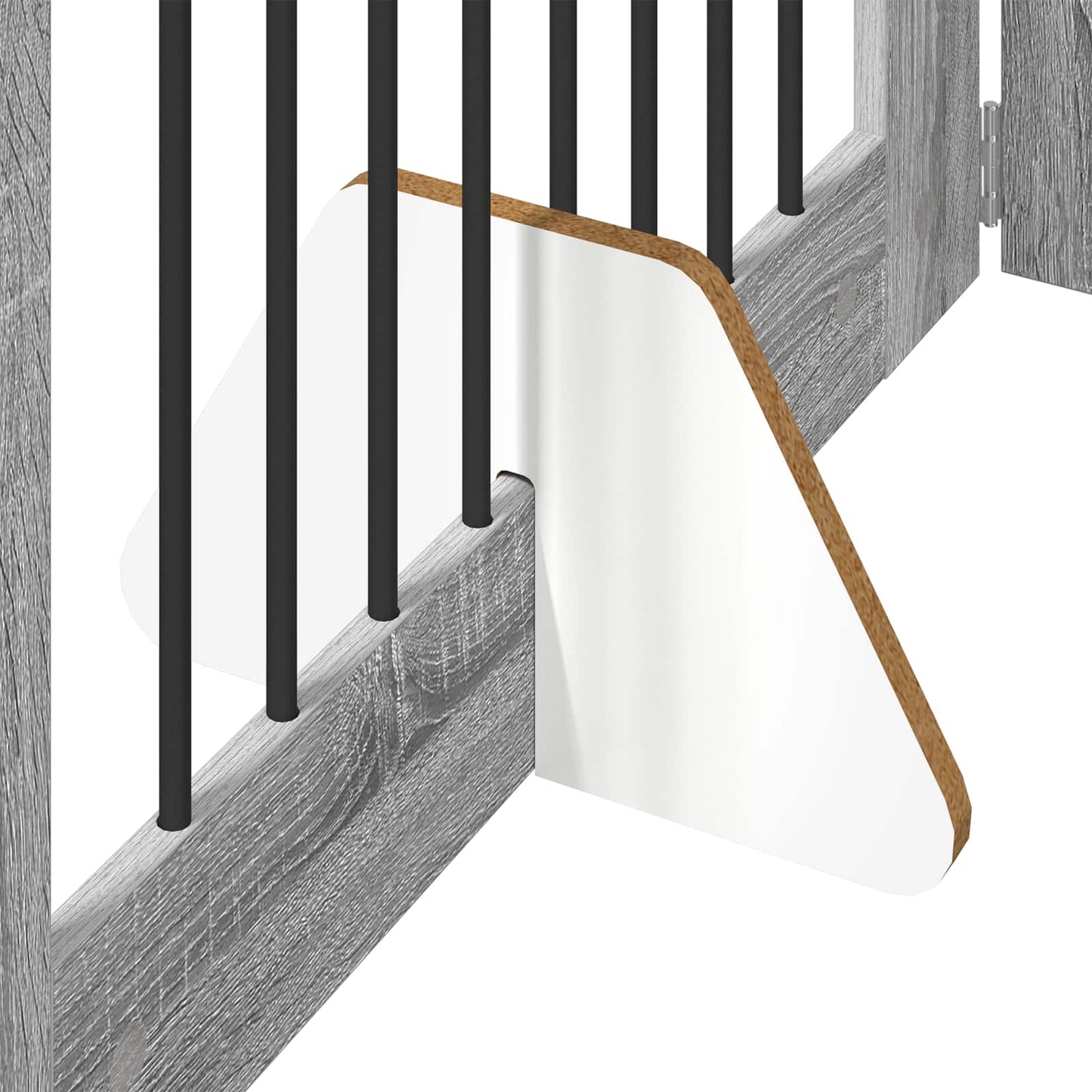 Foldable Dog Gate with Stands 6 pcs Grey Sonoma 482 cm