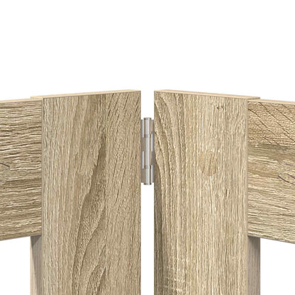 Foldable Dog Gate with Stands 2 pcs Sonoma Oak 120.5 cm