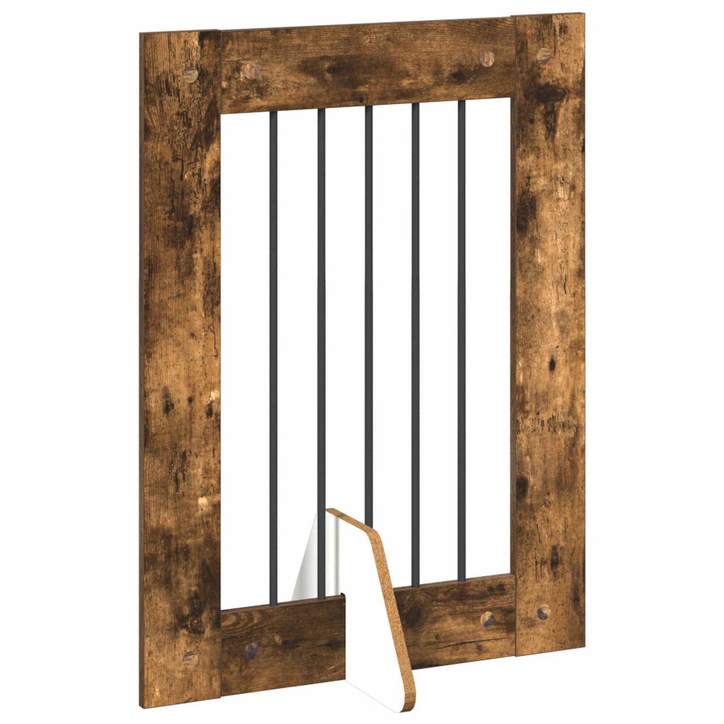 Dog Gate with Stands 2 pcs Smoked Oak 60 x 80 cm