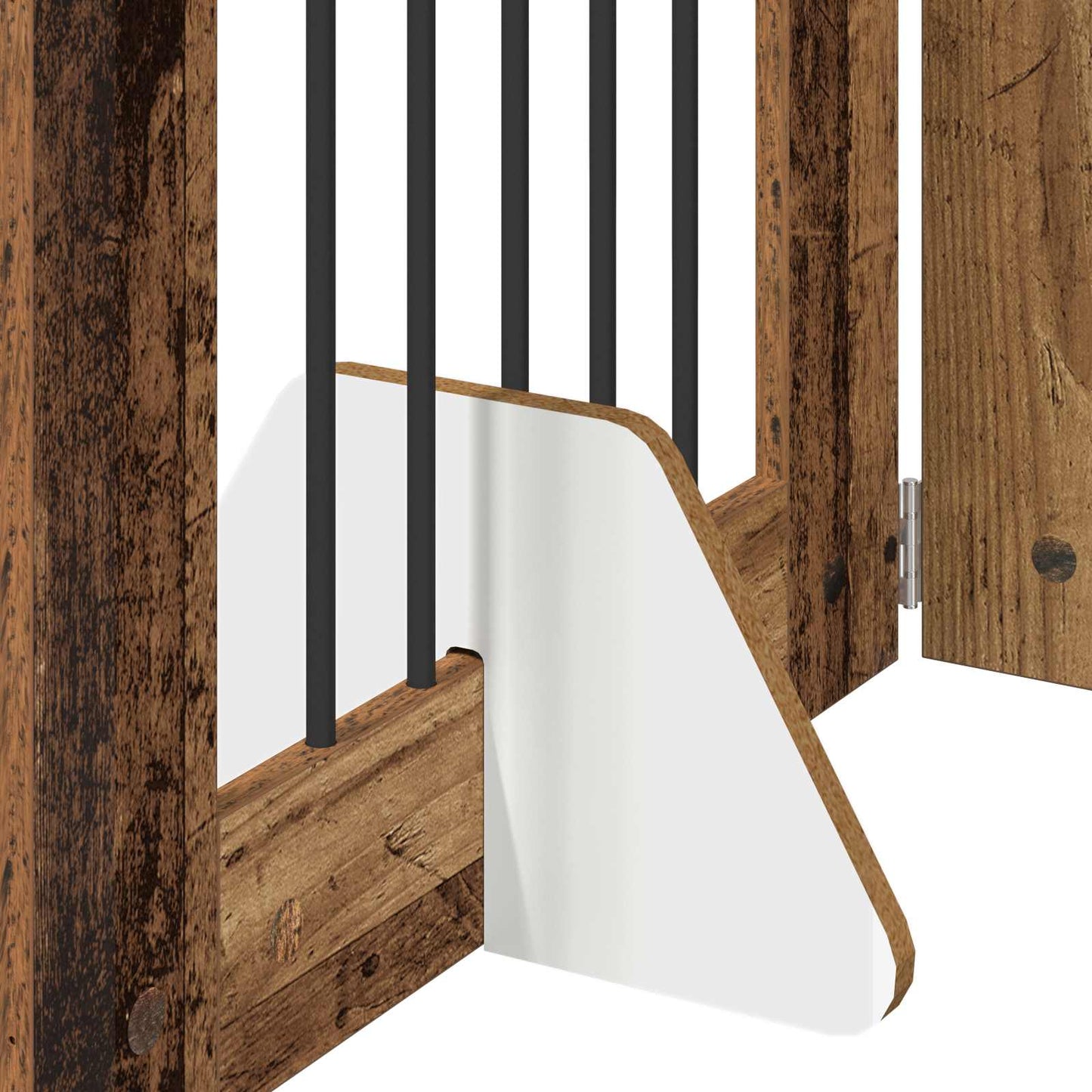 Dog Gate with Stands 2 pcs Old Wood 60 x 80 cm Engineered Wood