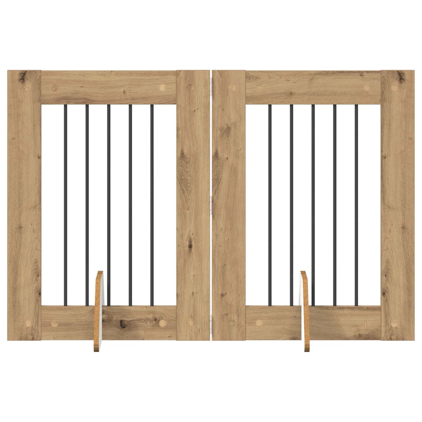 Foldable Dog Gate with Stands 2 pcs Artisan Oak 120.5 cm