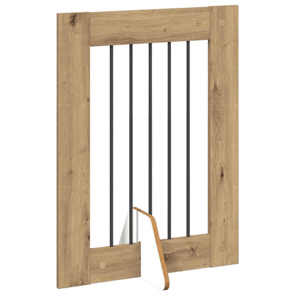 Foldable Dog Gate with Stands 2 pcs Artisan Oak 120.5 cm