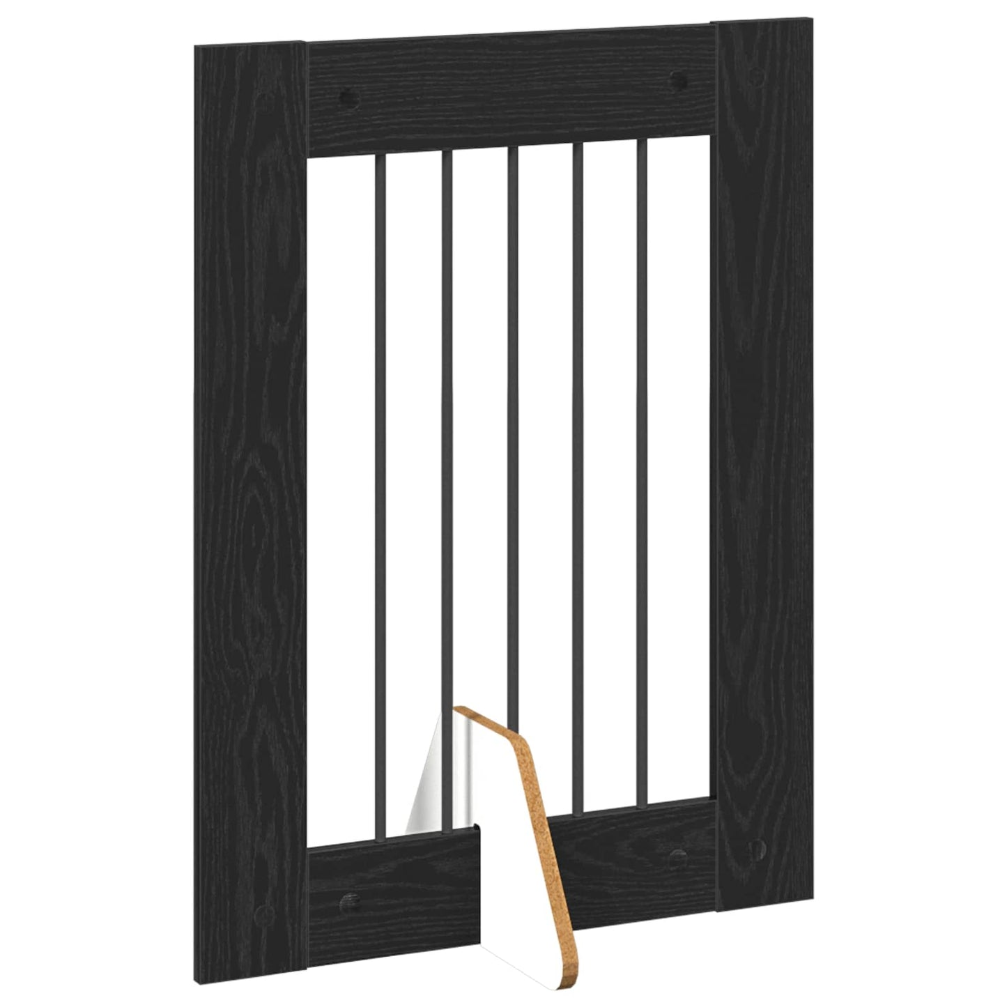 Foldable Dog Gate with Stands 6 pcs Black Oak 362 cm