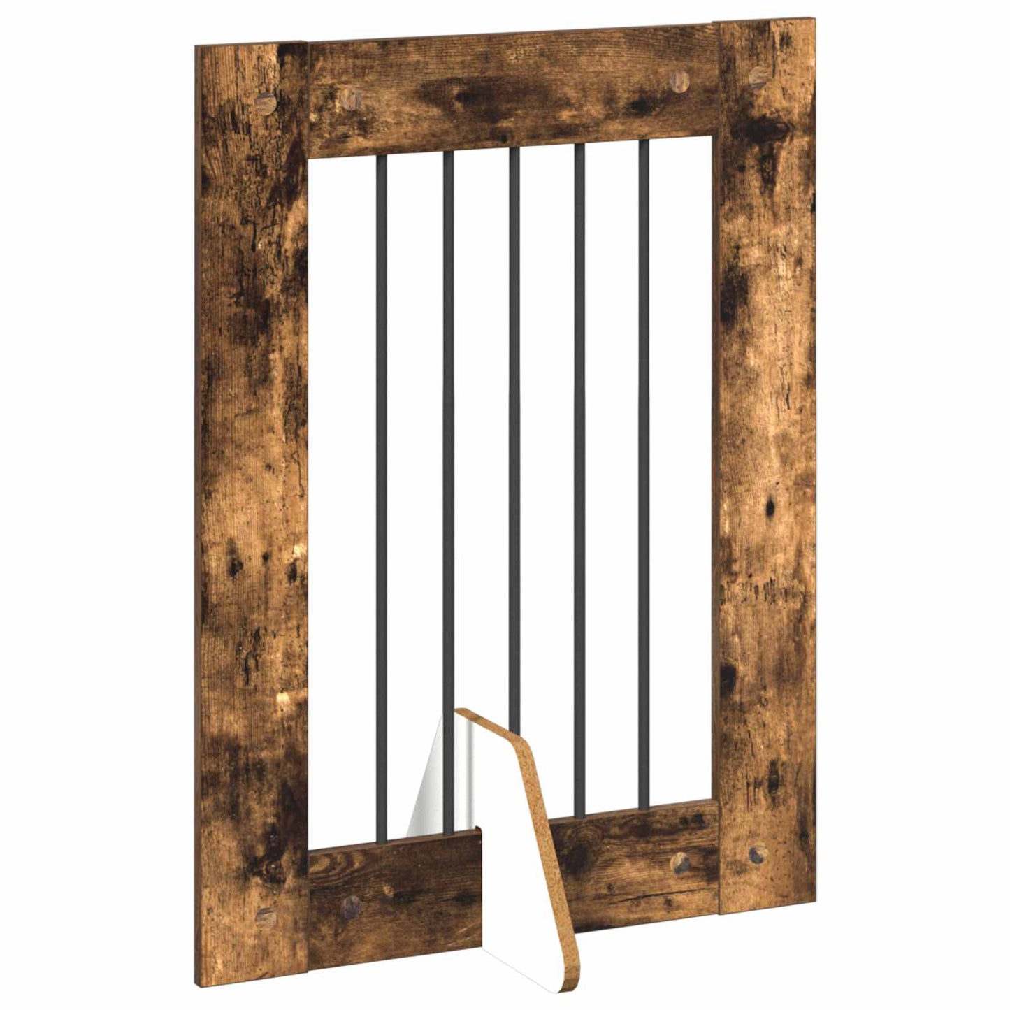 Foldable Dog Gate with Stands 6 pcs Smoked Oak 362 cm