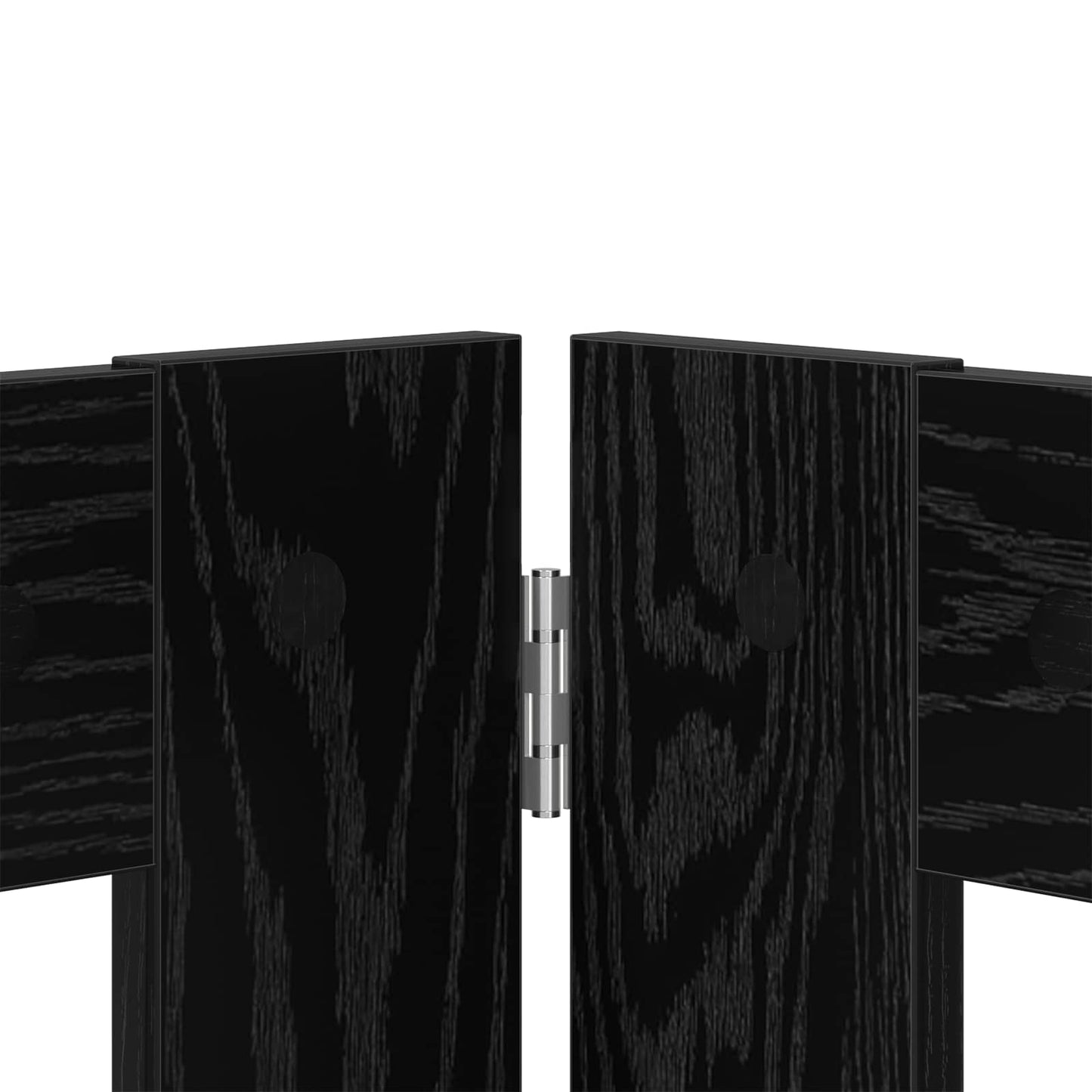 Foldable Dog Gate with Stands 2 pcs Black Oak 200.5 cm