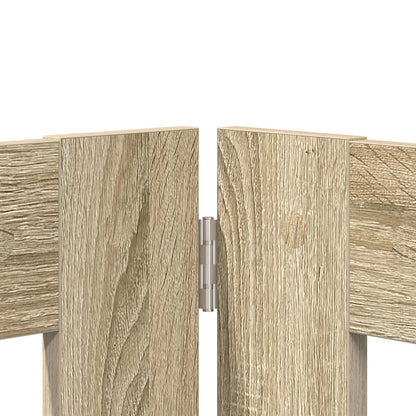 Foldable Dog Gate with Stands 2 pcs Sonoma Oak 200.5 cm