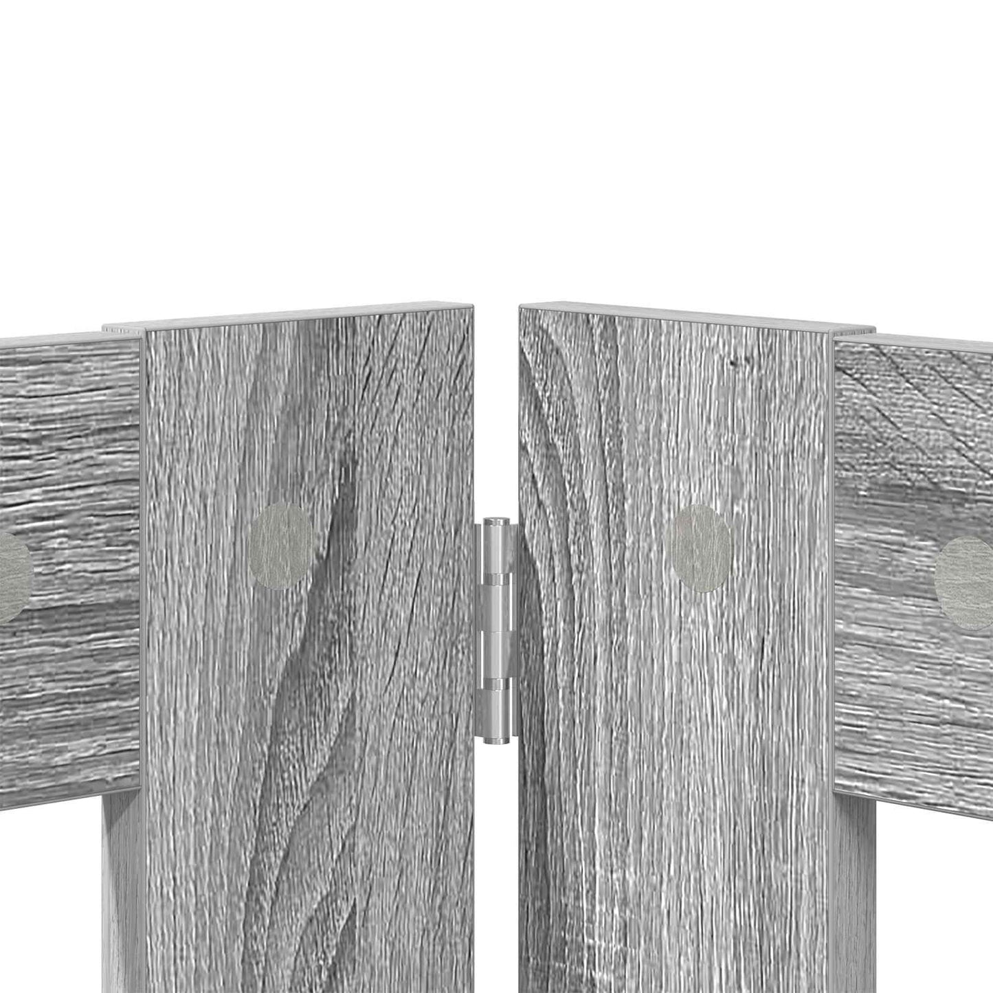 Foldable Dog Gate with Stands 2 pcs Grey Sonoma 200.5 cm