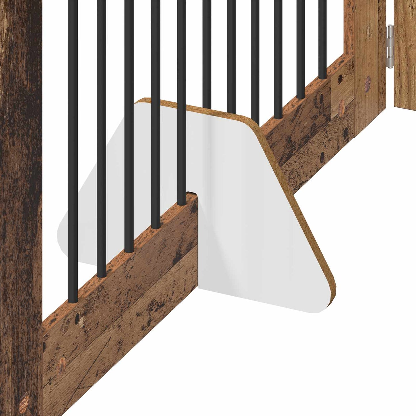 Dog Gate with Stands 2 pcs Old Wood 100 x 60 cm Engineered Wood