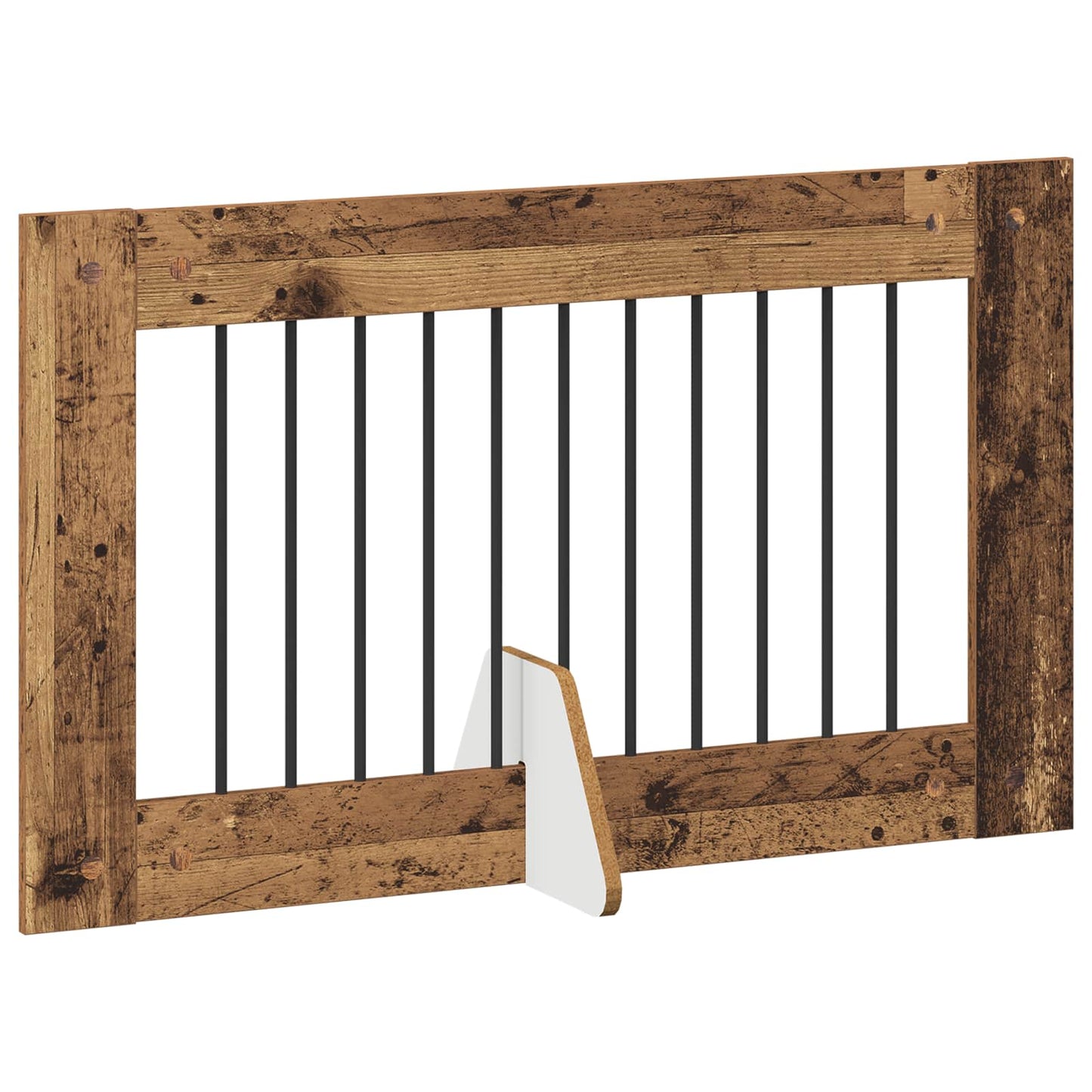 Foldable Dog Gate with Stands 2 pcs Old Wood 200.5 cm