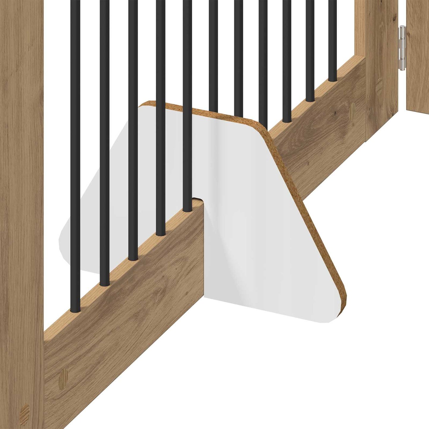 Foldable Dog Gate with Stands 2 pcs Artisan Oak 200.5 cm