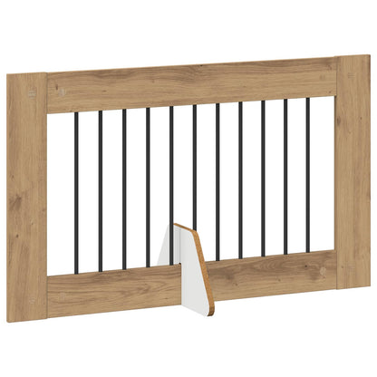 Foldable Dog Gate with Stands 2 pcs Artisan Oak 200.5 cm