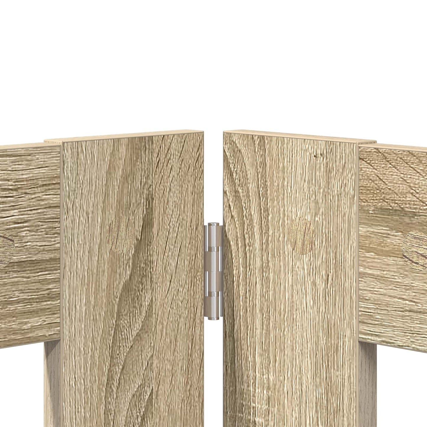 Foldable Dog Gate with Stands 4 pcs Sonoma Oak 401 cm