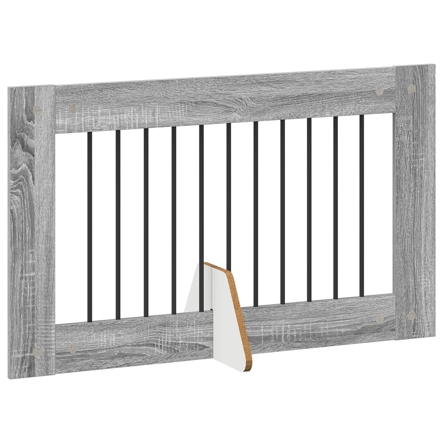 Foldable Dog Gate with Stands 4 pcs Grey Sonoma 401 cm