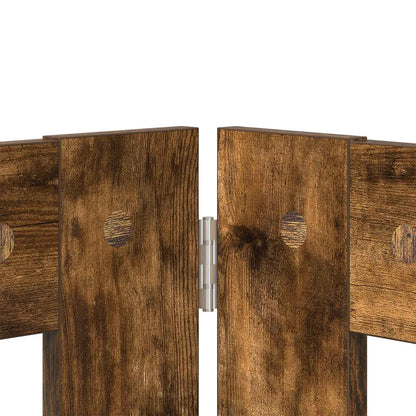 Foldable Dog Gate with Stands 6 pcs Smoked Oak 602 cm