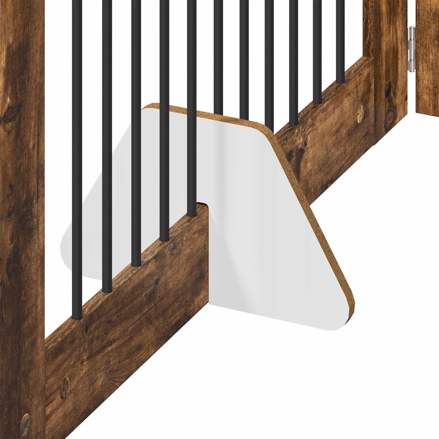 Foldable Dog Gate with Stands 6 pcs Smoked Oak 602 cm