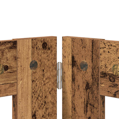 Dog Gate with Stands 6 pcs Old Wood 100 x 60 cm Engineered Wood