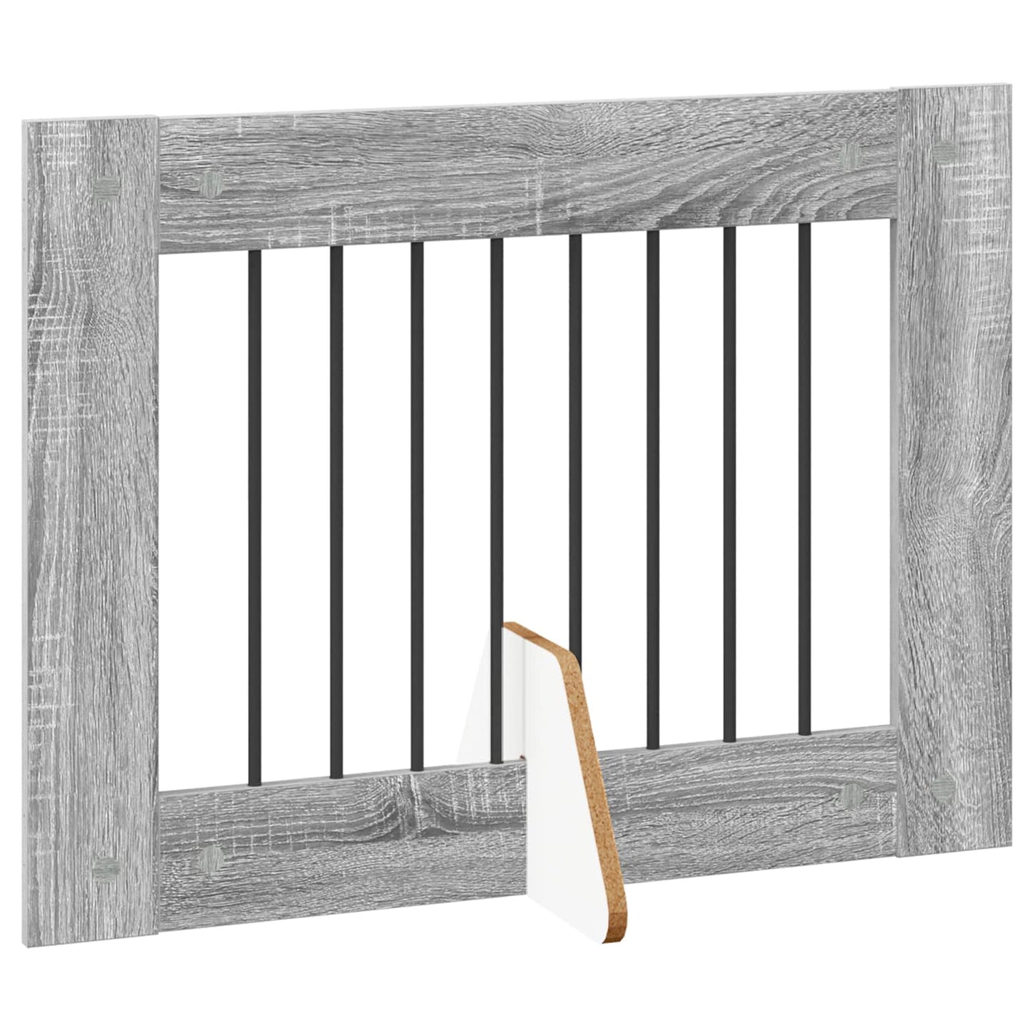 Foldable Dog Gate with Stands 2 pcs Grey Sonoma 160.5 cm
